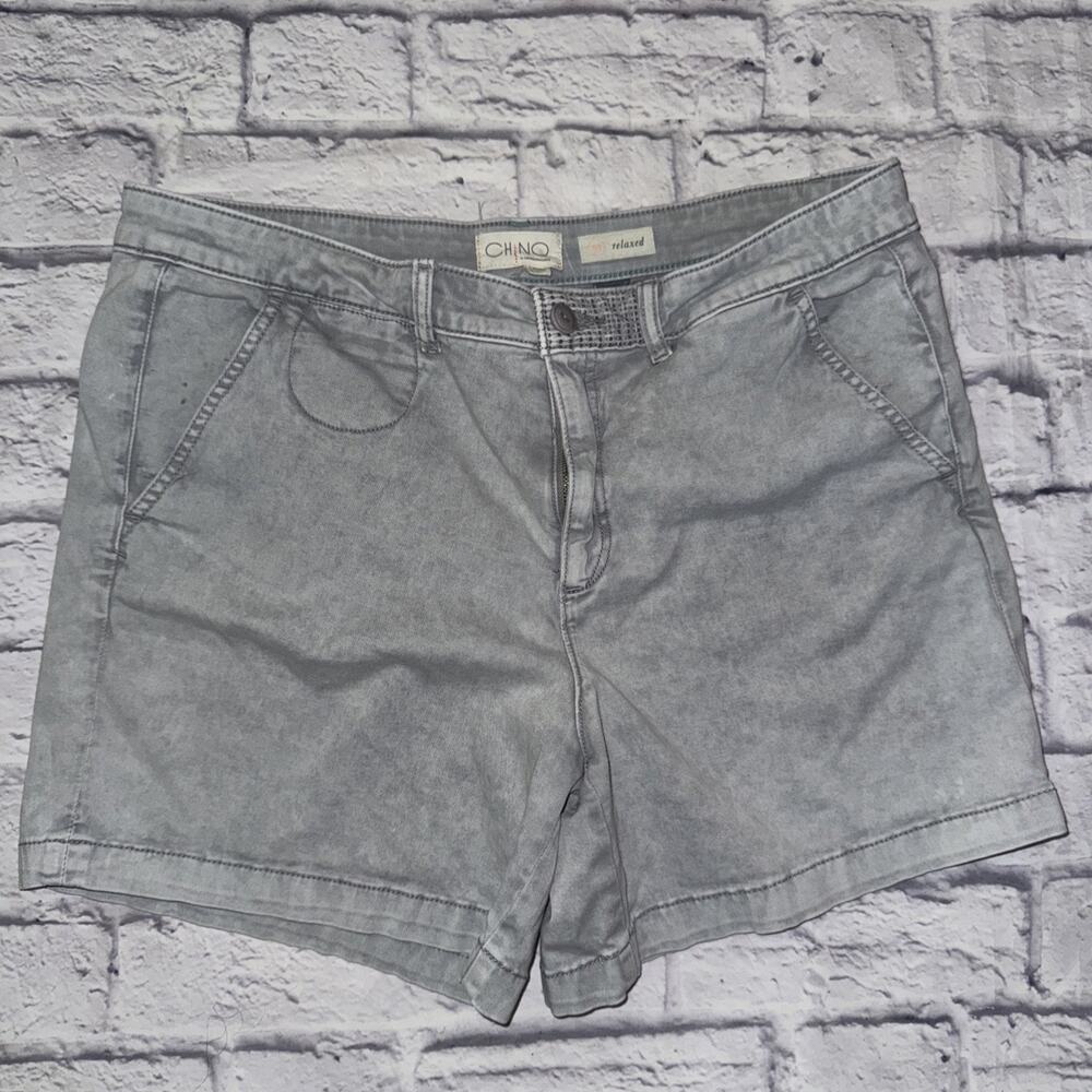 Chino By Anthropologie Gray Shorts Relaxed Size 32‎ Cotton Blend